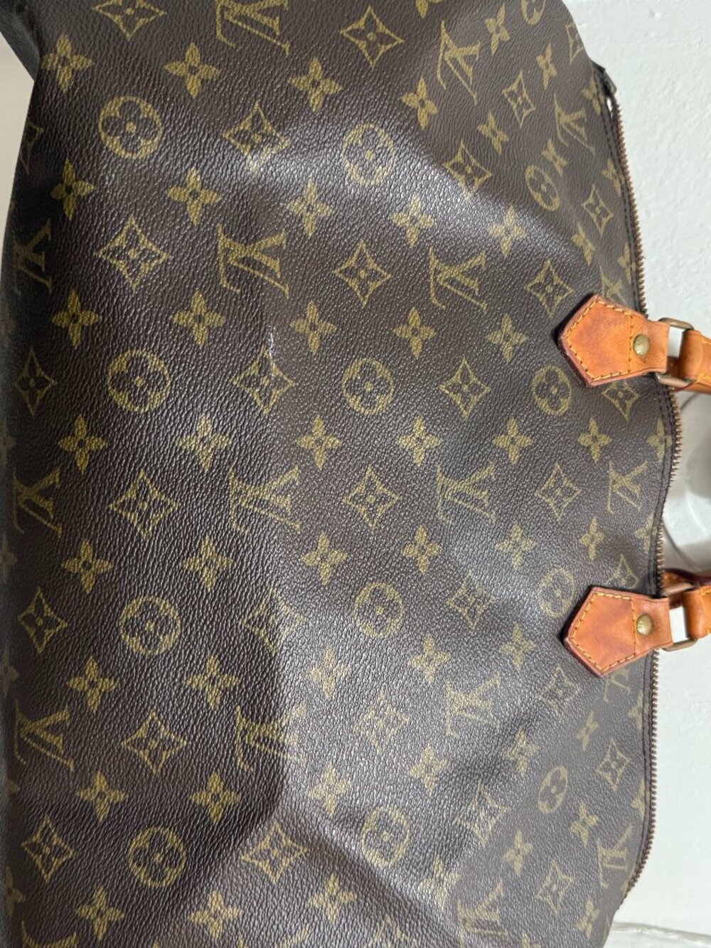 Louis Vuitton Speedy 40 Monogram Vintage Travel Handbag Brown Canvas Authentic